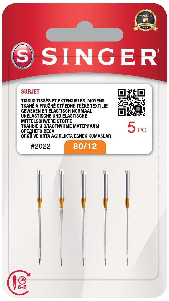 Singer Dikiş Makinesi 12 Numara Overlok İğnesi (5Lİ)