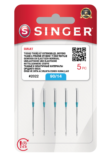 Singer Dikiş Makinesi 14 Numara Overlok İğnesi (5Lİ)