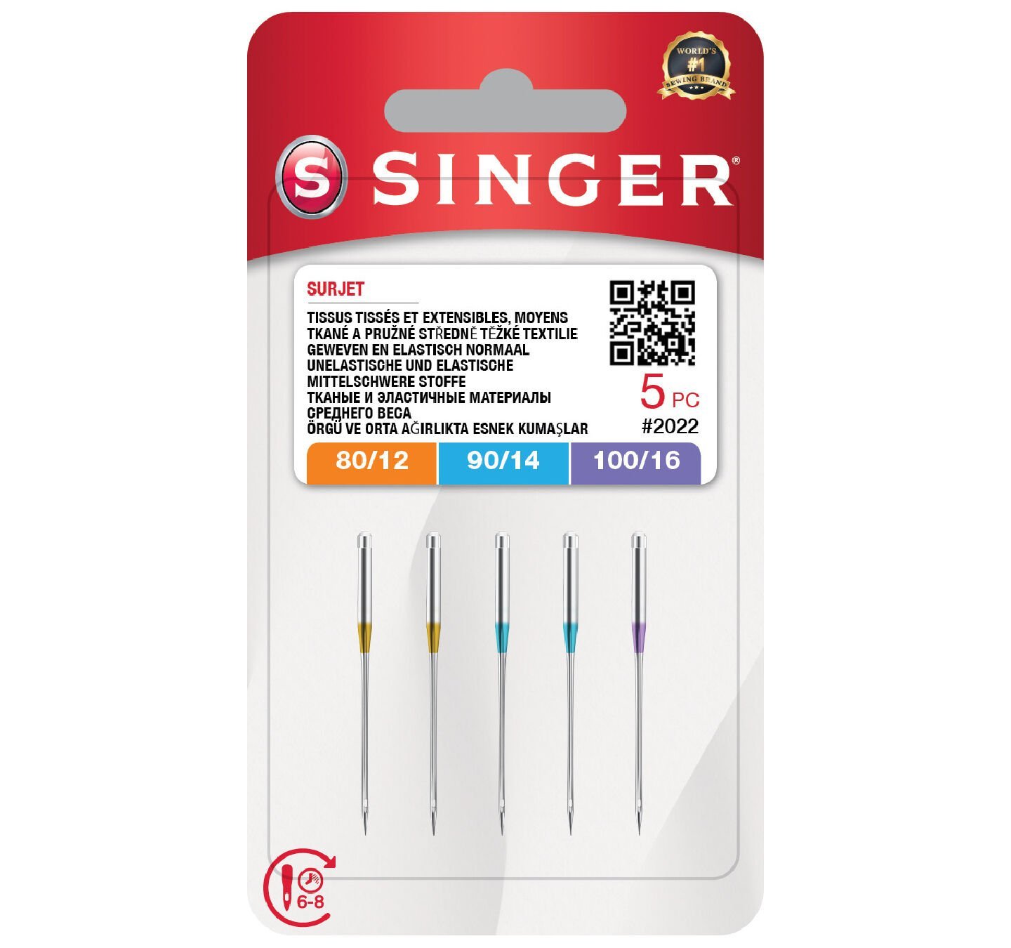 Singer Overlok İğnesi Karışık (2X12, 2X14, 1X16 NO.)