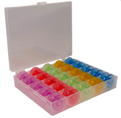 Ev Tipi Aile Dikiş Makinesi 36 lı Şeffaf Masura Saklama Kutusu